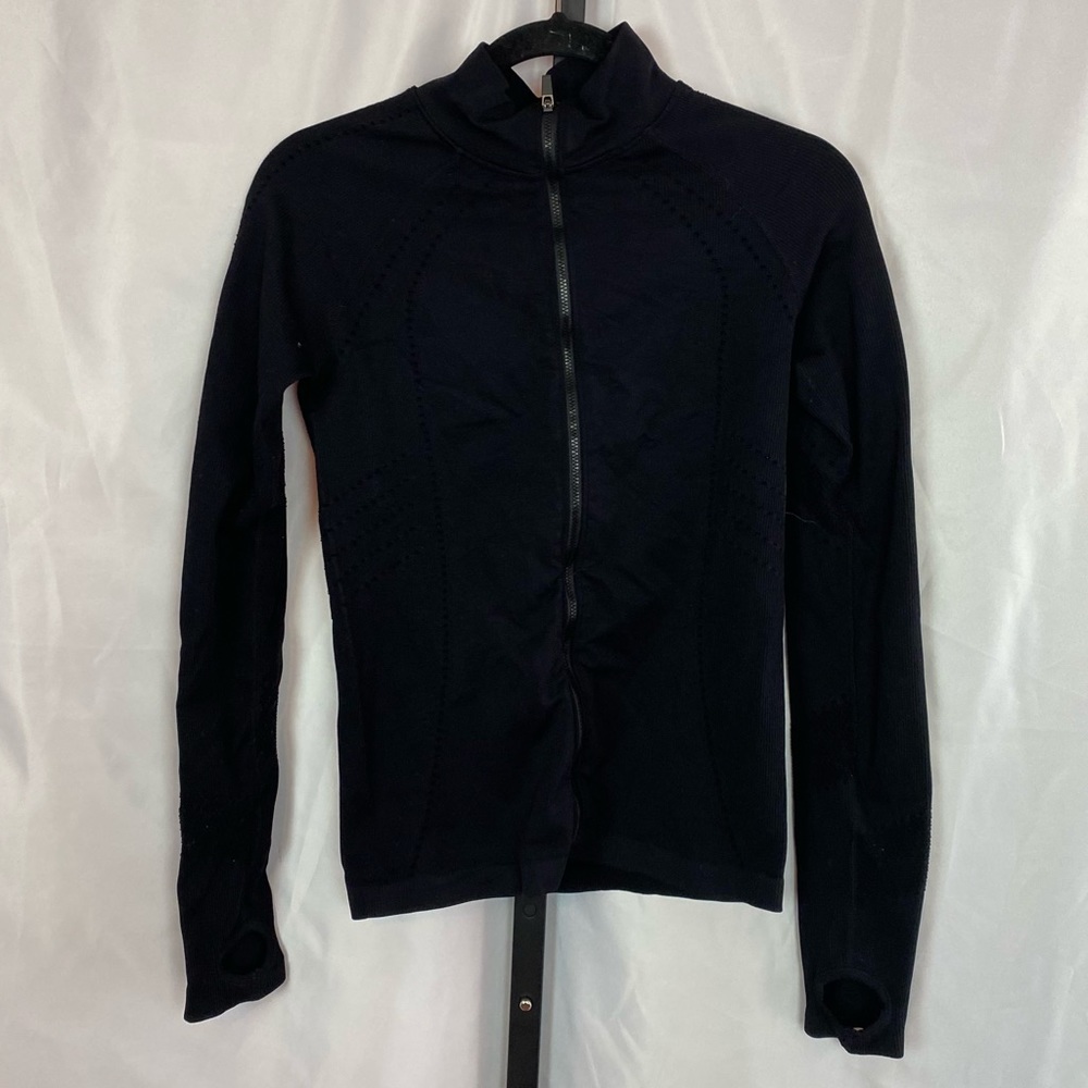 Fabletics Black Athletic Zip Front Jacket, Size M… - image 1